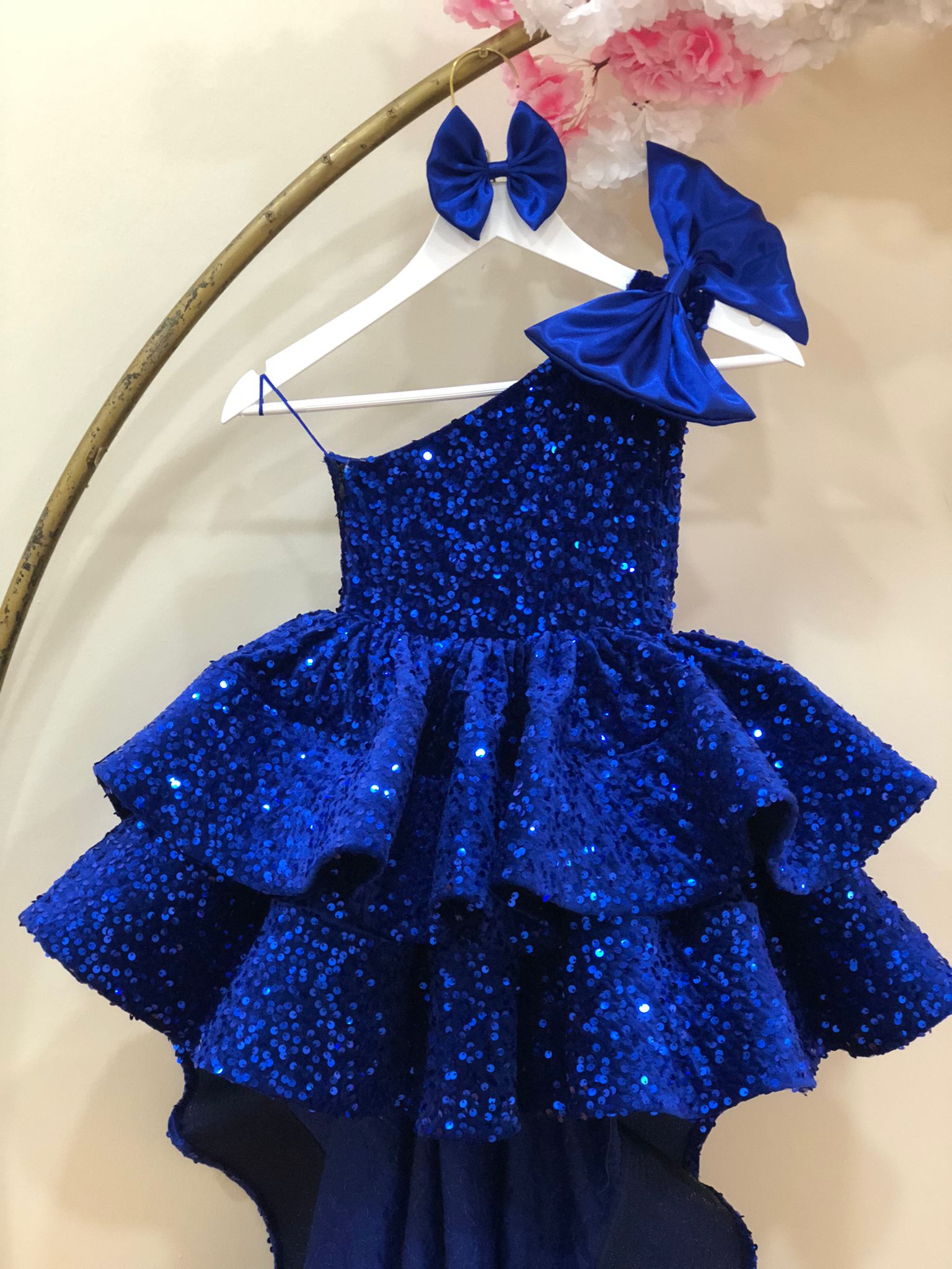 Safir Işıltısı Prenses Elbisesi / 1 - 12 Yaş / Kişiye Özel