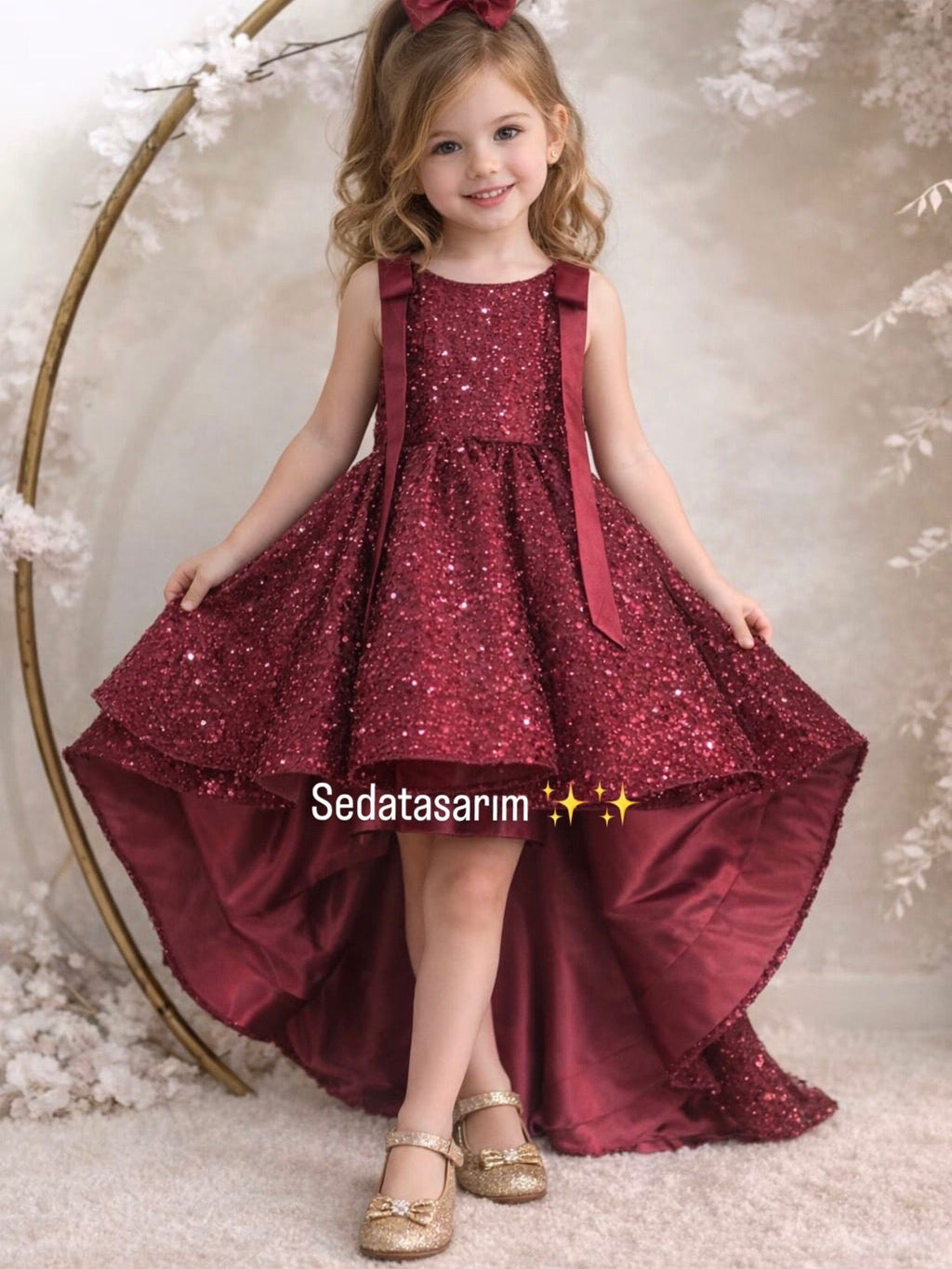 Asel - Siyah Prenses Elbisesi - 1 Yaş / 12 Yaş - Kişiye Özel Tasarım