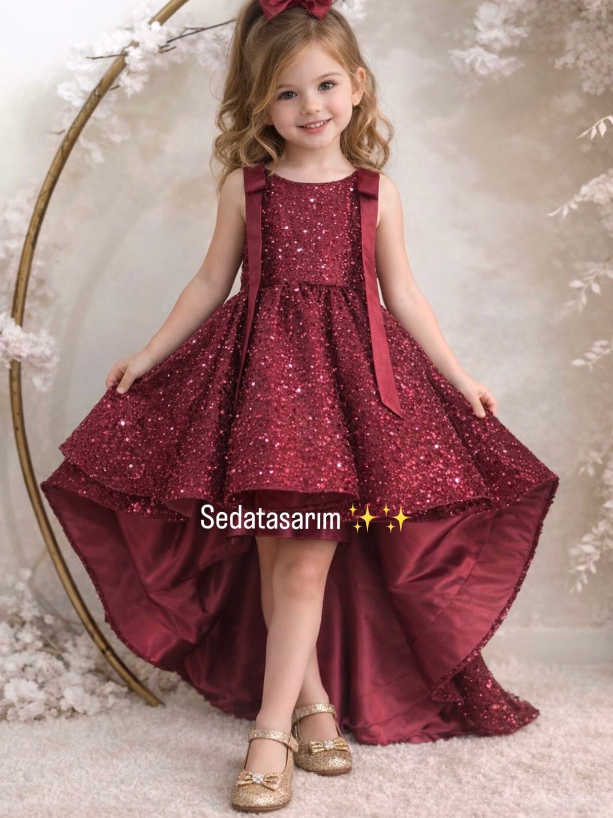 Asel - Siyah Prenses Elbisesi - 1 Yaş / 12 Yaş - Kişiye Özel Tasarım