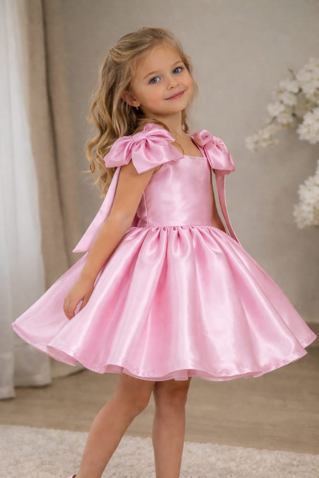 Camellia - Pembe Prenses Elbisesi - 1 Yaş / 12 Yaş - Kişiye Özel Tasarım