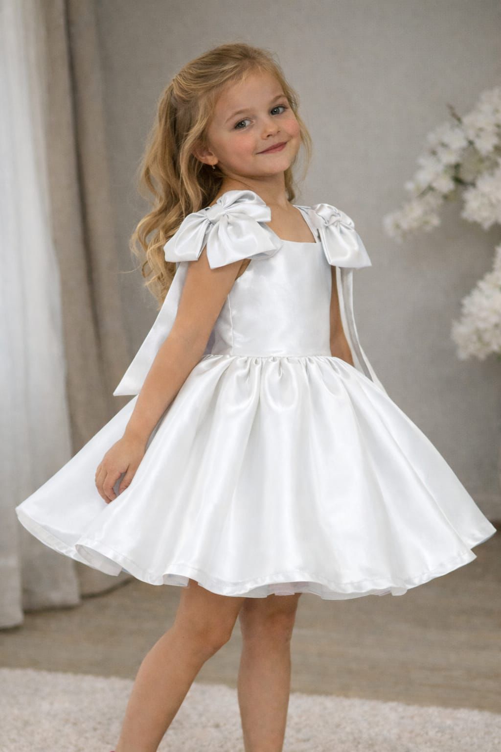Camellia - Beyaz Prenses Elbisesi - 1 Yaş / 12 Yaş - Kişiye Özel Tasarım