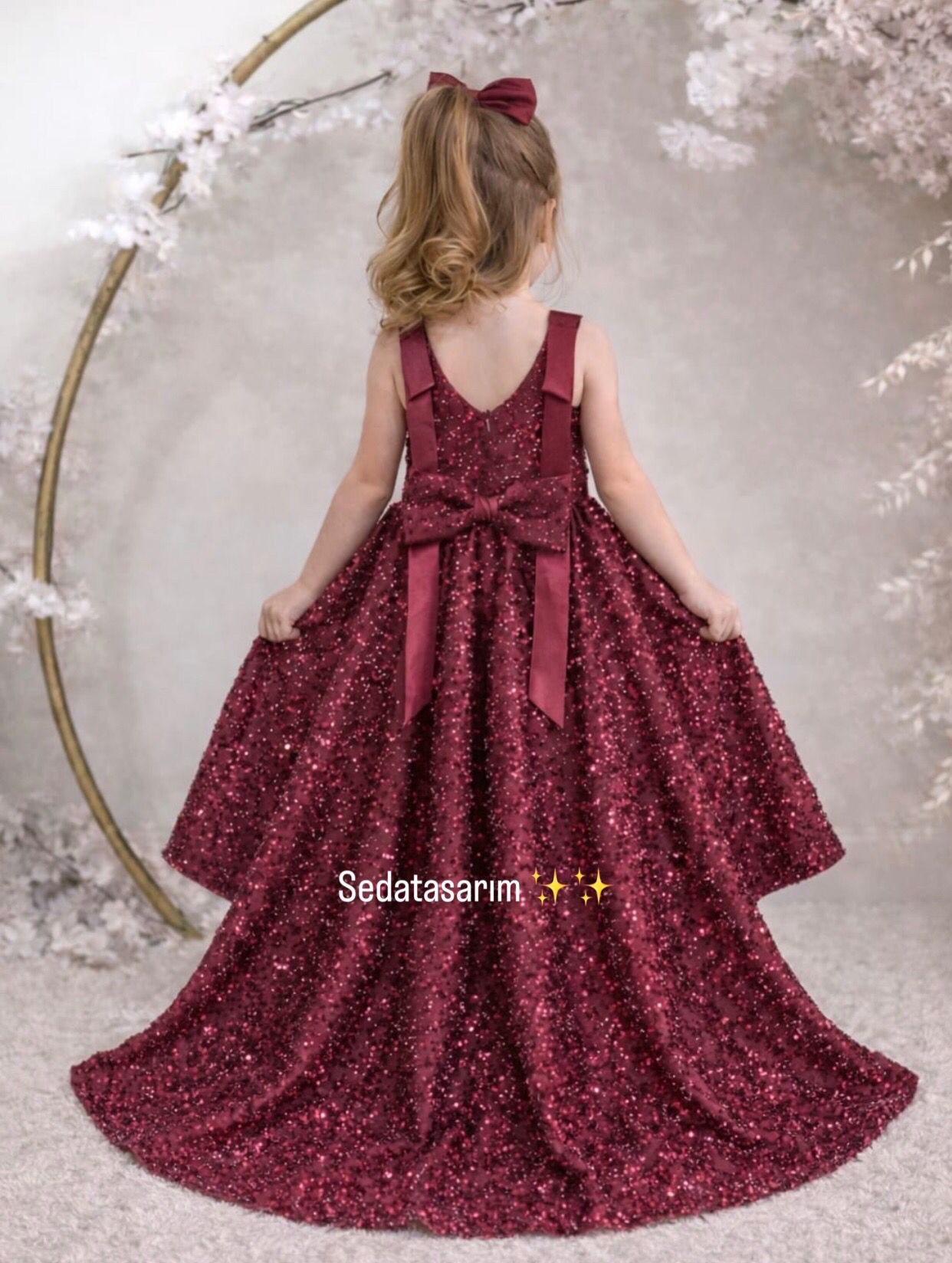 Asel - Siyah Prenses Elbisesi - 1 Yaş / 12 Yaş - Kişiye Özel Tasarım