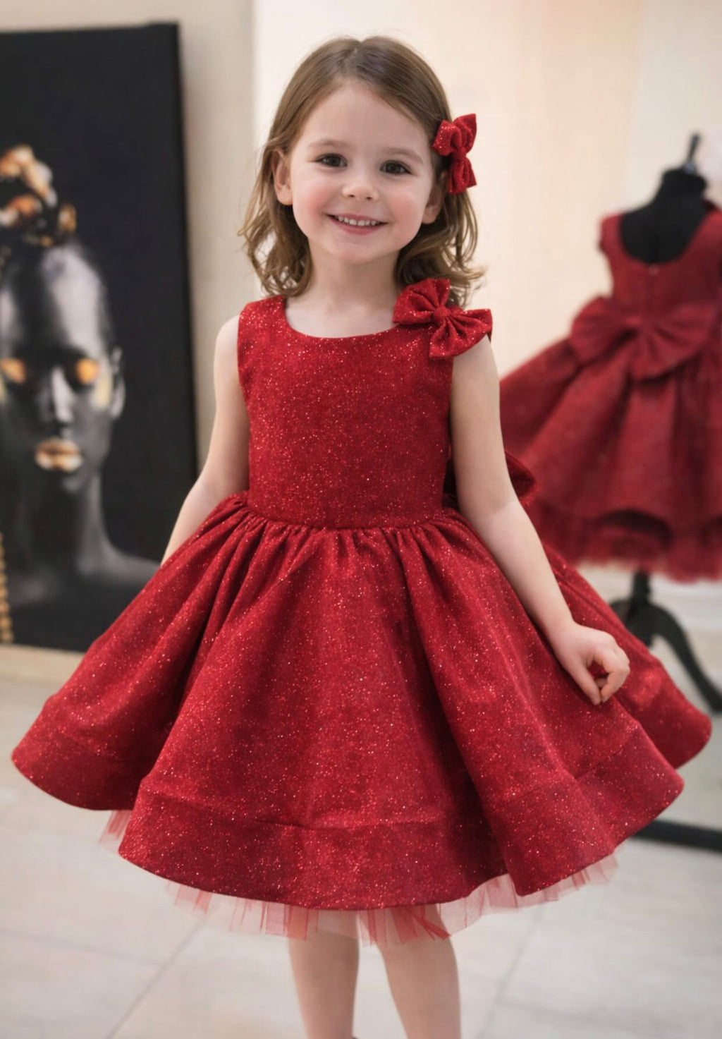 Rosella - Siyah Prenses Elbisesi - 1 Yaş / 12 Yaş - Kişiye Özel Tasarım